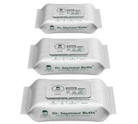 Dr. Seymour Butts Hemorrhoid Wipes - 3 Pack (45 Count Each) - Alcohol-Free - Witch Hazel 45% + Botanical Extracts (Aloe, Calendula, Chamomile) - Gentle Cleansing Wipes for Comfort & Freshness