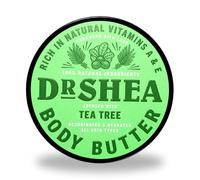 Dr Shea Whipped Body Butter - Intense 24H Hydration & Firming Glow - 100% Natural Shea & Almond Oil - Tea Tree Essential Oil - Vegan Skincare for Dry Skin