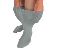Dr.Socks 1 Pack Extra Wide Bamboo Oedema Socks (4 Sizes) - 4-7 UK - Grey