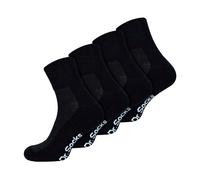 Dr.Socks 4 Pack Extra Wide Bamboo Diabetic Ankle Socks - 9-11 UK - Black