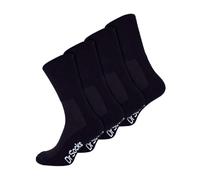 Dr.Socks 4 Pair Multipack Mens Bamboo Diabetic Socks Non Elastic Extra Wide Diabetic Socks for Swollen Feet (9-11, Black)