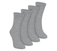 Dr.Socks 4 Pairs Sensory Socks for Kids Soft Bamboo Breathable Relaxing Autism Socks for Girls and Boys (4-6 Years, Grey)