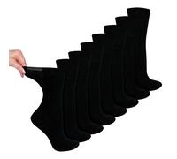 Dr.Socks 8 Pairs Ladies Bamboo Diabetic Socks | Soft Non Binding Comfort Socks - 4-8 UK - Black