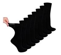 Dr.Socks 8 Pairs Ladies Bamboo Diabetic Socks Soft Top Seamless Extra Wide Non Elastic Socks (UK, Numeric, 4, 8, Regular, Regular, Black)