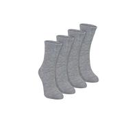 Dr.Socks Girl's 4 Pack Bamboo Sensory Socks Soft Breathable Comfort Fit in Grey | Size: 11-13 Years Dr.Socks Grey 11-13 Years