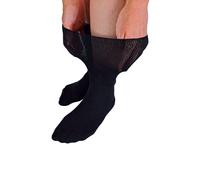 Dr.Socks Men's 1 Pack Extra Wide Bamboo Oedema Socks in Black | Size: 9-11 Dr.Socks Black 9-11