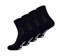 Dr.Socks Mens Extra Wide Trainer Bamboo Diabetic Ankle Socks Black & White