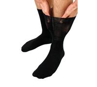 Dr.Socks Men's Wool Oedema Socks for Swollen Feet & Circulation Support in Black | Size: 6-8 Dr.Socks Black 6-8