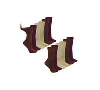 Dr.Socks Women's 12 Pairs Bamboo Diabetic Socks | Soft Non Binding Comfort Socks in Brown | Size: 4-8 Dr.Socks Brown 4-8