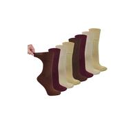 Dr.Socks Women's 8 Pairs Bamboo Diabetic Socks | Soft Non Binding Comfort Socks in Brown | Size: 4-8 Dr.Socks Brown 4-8