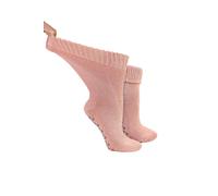 Dr.Socks Women's Extra Wide Winter Bed Socks with Grips | Non Slip Thermal Sleep Socks in Pink | Size: 4-8 Dr.Socks Pink 4-8