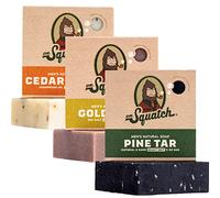 Dr. Squatch All Natural Soap Bar for Men, 3 Bar Variety Pack, Pine Tar, Cedar Citrus and Gold Moss