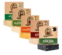 Dr. Squatch All Natural Soap Bar for Men, 5 Bar Variety Pack - Alpine Sage, Bay Rum, Pine Tar, Grapefruit IPA, Spearmint Basil