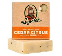Dr. Squatch Mens Cedar Citrus Soap - Natural Exfoliating Soap Bar for Men with Cedarwood, Rosemary, Orange Organic Oils - Bar Handmade in USA