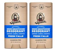 Dr. Squatch Natural Deodorant for Men 2 Pack Fresh Falls - Odor-Squatching Men's Deodorant Aluminum Free (2.65 oz, 2 Pack)