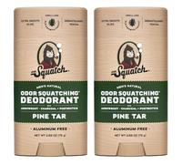 Dr. Squatch Natural Deodorant for Men 2 Pack Pine Tar - Odor-Squatching Men's Deodorant Aluminum Free (2.65 oz, 2 Pack)