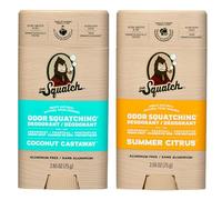 Dr. Squatch Natural Deodorant for Men - Odor-Squatching Aluminium Free -Coconut Castaway & Summer Citrus (2.65 oz, 2-Pack)