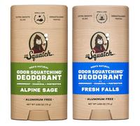 Dr. Squatch Natural Deodorant for Men - Odor-Squatching Men's Deodorant Aluminum Free - Alpine Sage + Fresh Falls (2 Pack)