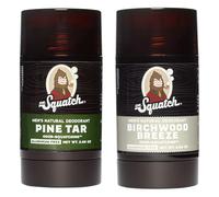 Dr. Squatch Natural Deodorant for Men - Odor-Squatching Men's Deodorant Aluminum Free - Birchwood Breeze + Pine Tar (2-pack)