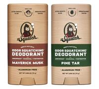Dr. Squatch Natural Deodorant for Men - Odor-Squatching Men's Deodorant Aluminum Free - Maverick Musk + Pine Tar (2.65 oz 2 Pack)
