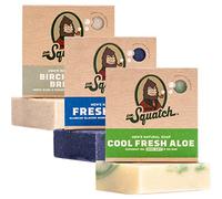 Dr. Squatch Natural Men’s Bar Soap - Cold Process Body Soap Bar with Natural Oils - Gifts for Men - Birchwood Breeze, Cool Fresh Aloe, Fresh Falls (142g, 3 pack)