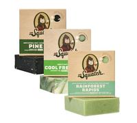 Dr. Squatch Natural Men’s Bar Soap - Cold Process Body Soap Bar with Natural Oils - Gifts for Men - Cool Fresh Aloe, Pine Tar, Rainforest Rapids (142g, 3 pack)