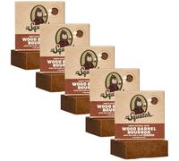 Dr. Squatch Natural Men’s Bar Soap Gift Set - Cold Process Body Soap Bar with Natural Oils - Gifts for Men - Wood Barrel Bourbon (142g, 5 pack)