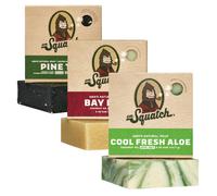 Dr. Squatch Natural Soap Bar for Men, 3 Pack to Choose From - Laurel Rum, Cool Fresh Aloe, Pine Tar