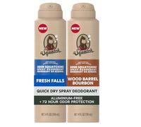 Dr. Squatch Spray Deodorant for Men - Quick Dry, No Stains - Aluminum Free + Dermatologically Tested for All Skin Types - Fresh Falls + Wood Barrel Bourbon (4 oz, 2-Pack)