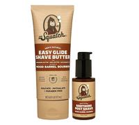 Dr Squatch Wood Barrel Bourbon Smooth Shave Bundle Easy Glide Butter Soothing Post Shave Natural Ingredients Manly Fragrance Moisturizing