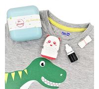 Dr. Stamp - Personalised Name Stamp, Custom Name Stamper for Kids Clothes School Uniform, Care Homes, Daycare, Nursery. Special Washable Ink, no Come Off Stick Sticky Name Labels in the wash!(White)