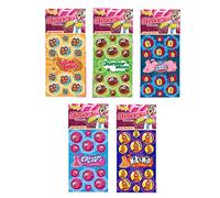 Dr. Stinky's Scratch N Sniff Stickers 5-Pack- Sugar Babies, Junior Mints, Dubble Bubble, Razzles Raspberry, Nik-L-Nip Orange