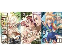 Dr. STONE, 3 book bundle. Volumes 1-3 collection set by Riichiro Inagaki (English) Paperback