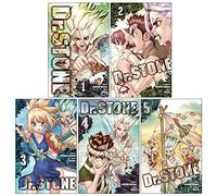 Dr. STONE, Vol. 1-5 Books Collection set by Riichiro Inagaki, Boichi