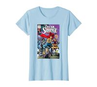 Dr Strange Comic Circles T-Shirt, Women, Baby Blue, Medium