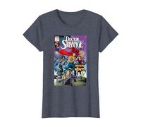 Dr Strange Comic Circles T-Shirt, Women, Heather Blue, X-Large