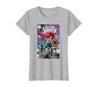 Dr Strange Comic Circles T-Shirt, Women, Heather Grey, X-Small
