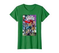 Dr Strange Comic Circles T-Shirt, Women, Kelly Green, Medium