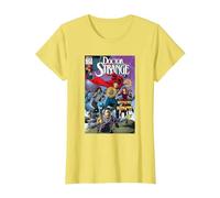 Dr Strange Comic Circles T-Shirt, Women, Lemon Yellow, Small