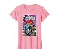 Dr Strange Comic Circles T-Shirt, Women, Pink, Large