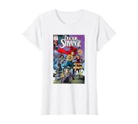 Dr Strange Comic Circles T-Shirt, Women, White, Medium