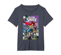 Dr Strange Comic Circles T-Shirt, Women's Plus, Heather Blue, 1X