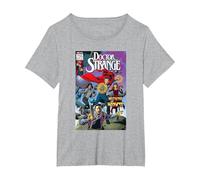 Dr Strange Comic Circles T-Shirt, Women's Plus, Heather Grey, 4X