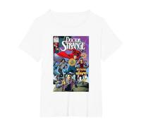 Dr Strange Comic Circles T-Shirt, Women's Plus, White, 2X
