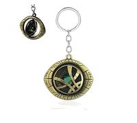 Dr Strange Eye of Agamotto Alloy Key Chain Rotatable Key Chain Interesting Super Hero Key-chain for Men Women, Brown, Midium