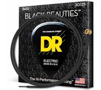 DR Strings BKB630 30-125 Medium 6-String Set Handmade Black Beauties Coated Bass Strings