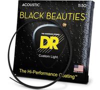 DR Strings Black Beauties Acoustic Custom Lite