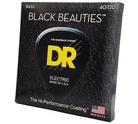 DR Strings BLACK BEAUTIES™ - BLACK Coloured Bass Strings: 5-String Light 40-120