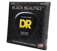 DR Strings BLACK BEAUTIES™ - BLACK Coloured Bass Strings: Light 40-100