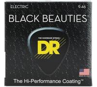 DR Strings BLACK BEAUTIES™ - BLACK Coloured Electric Guitar Strings: Light to Medium 9-46